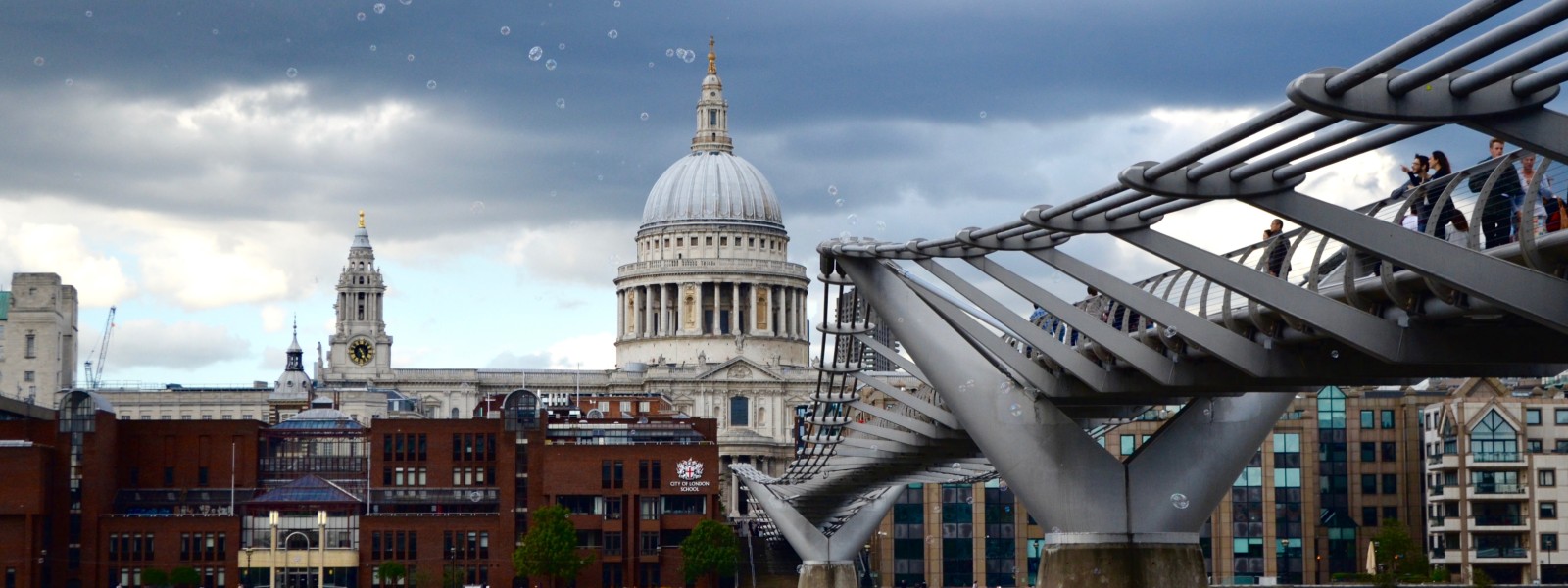 View of London Millennium Footbridge and St. Paul’s Cathedral