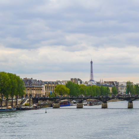 View of the river and Eiffel Tower